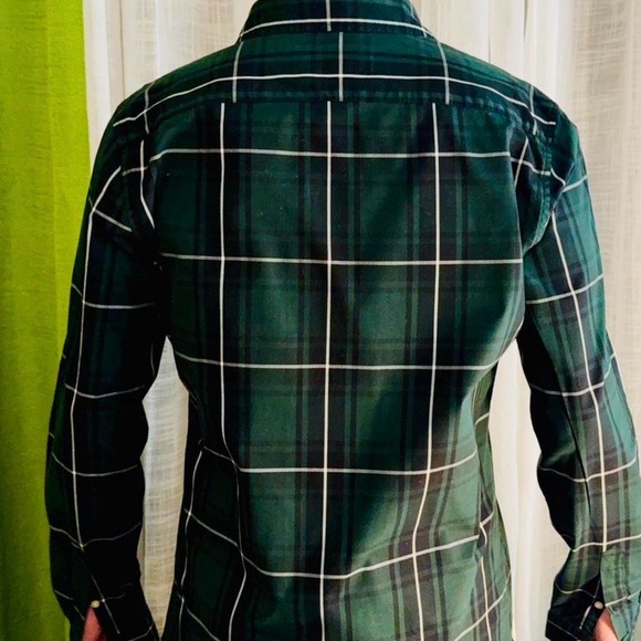 Lacoste Men's Dark Green Plaid Shirt - Picture 4 of 5